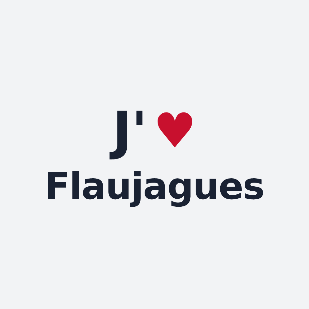 Poster personnalisé Flaujagues — design J'aime Flaujagues