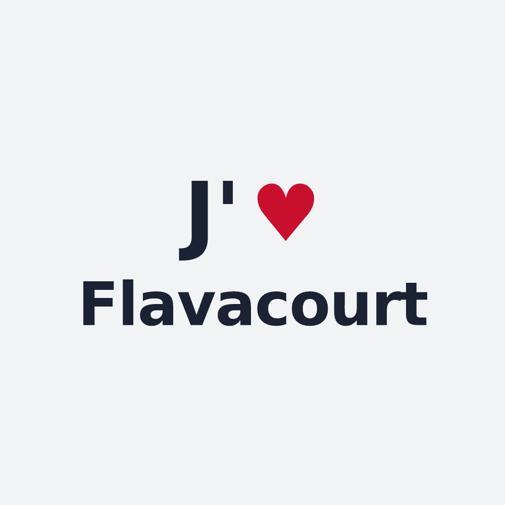 Poster personnalisé Flavacourt — design J'aime Flavacourt