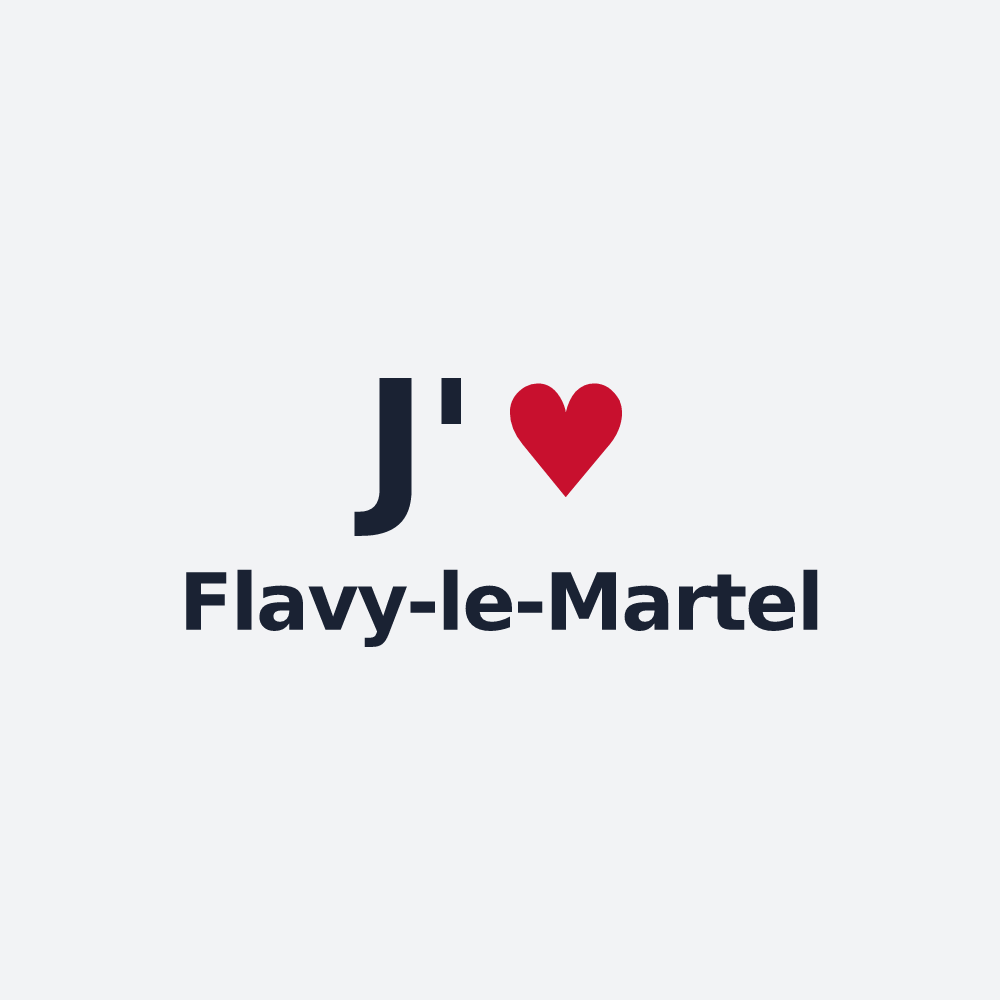 Poster personnalisé Flavy-le-Martel — design J'aime Flavy-le-Martel