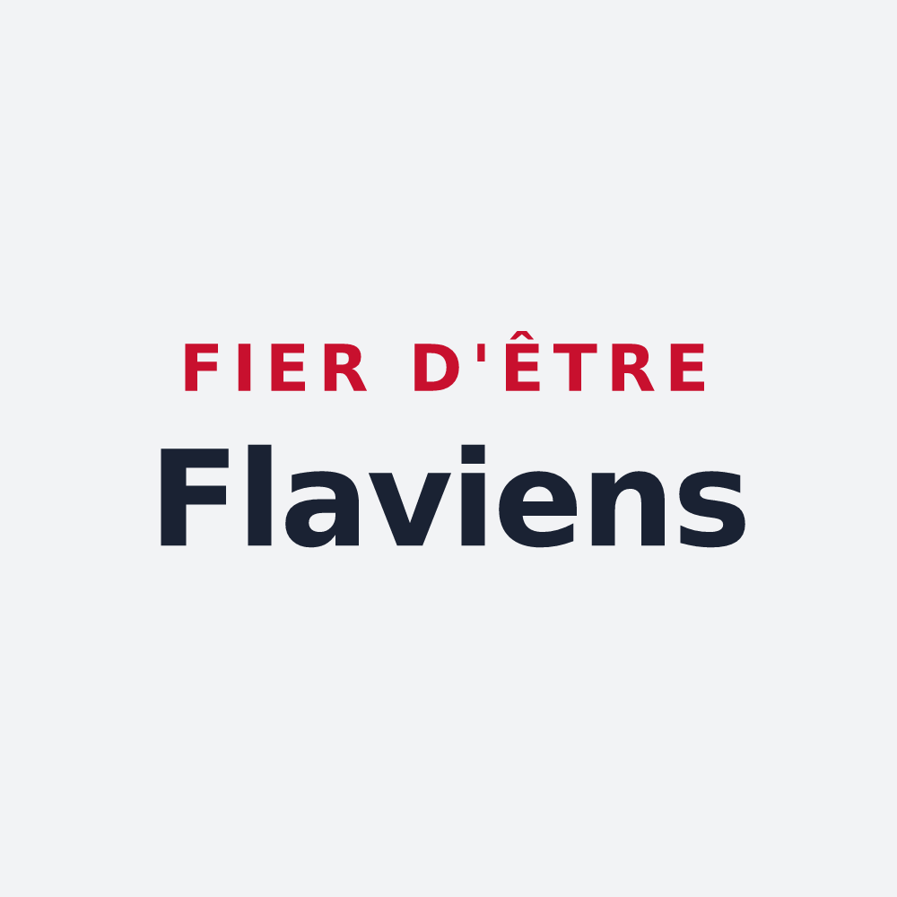 Poster « Fier d'être Flaviens » — design pour Flavy-le-Martel