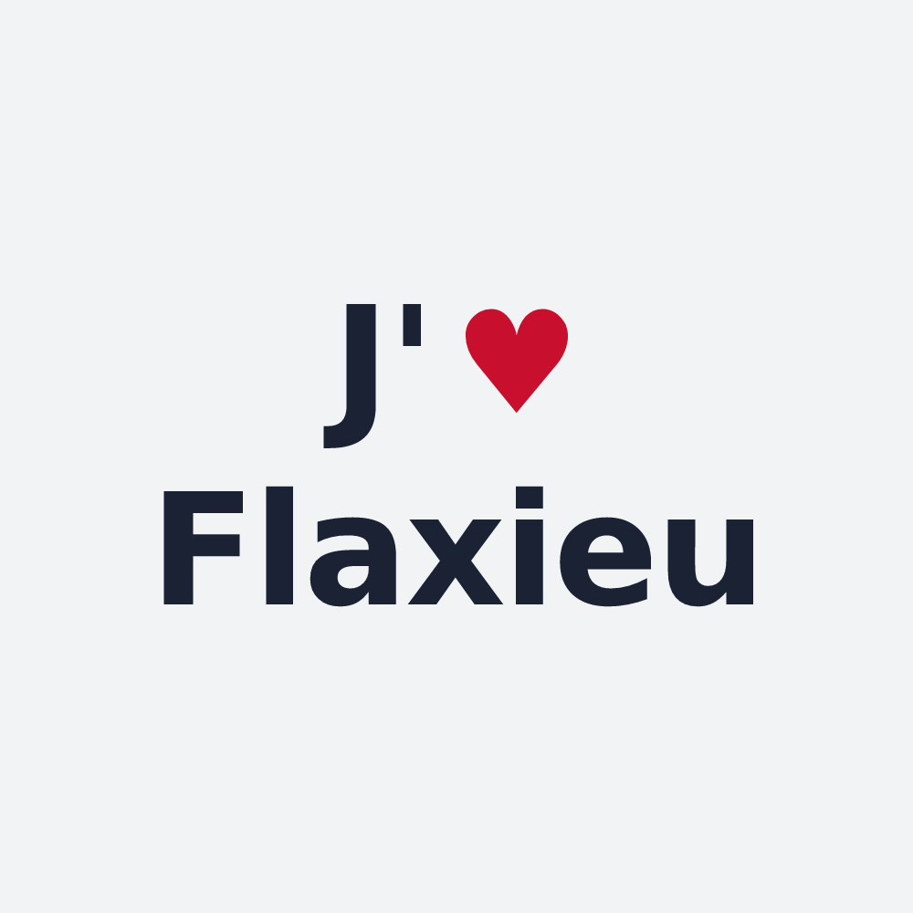 Poster personnalisé Flaxieu — design J'aime Flaxieu