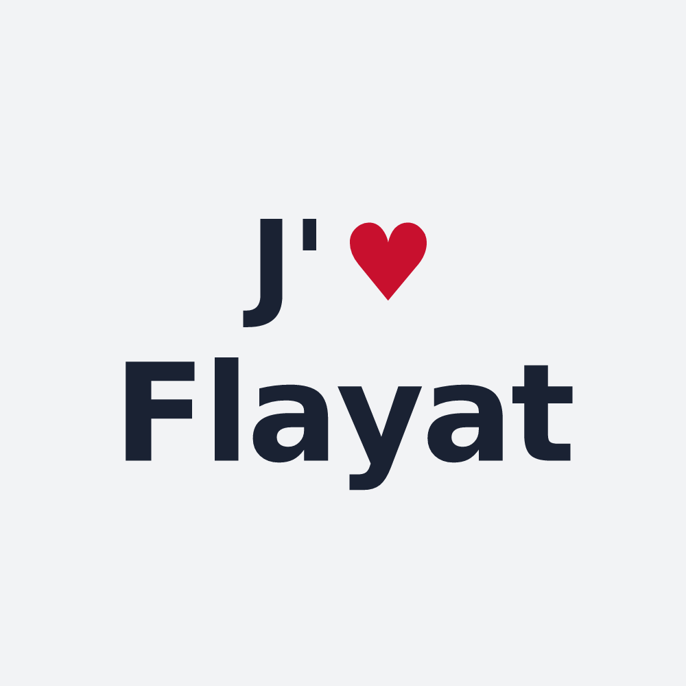Poster personnalisé Flayat — design J'aime Flayat