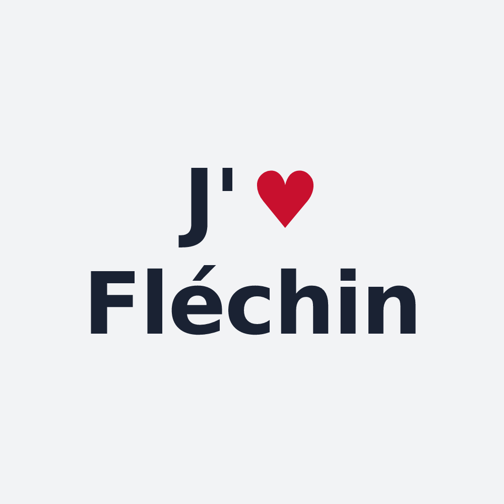 Poster personnalisé Fléchin — design « J'aime Fléchin » imprimé sur le poster