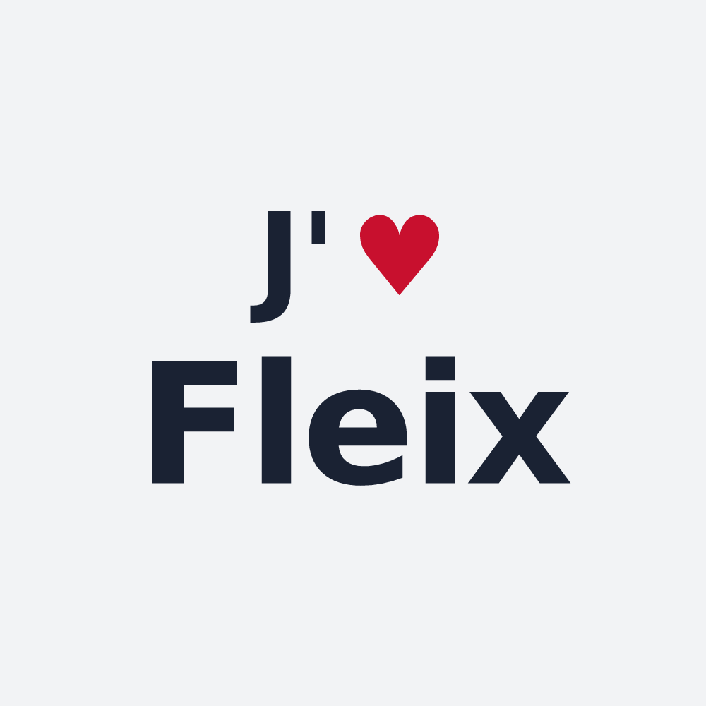Poster personnalisé Fleix — design J'aime Fleix