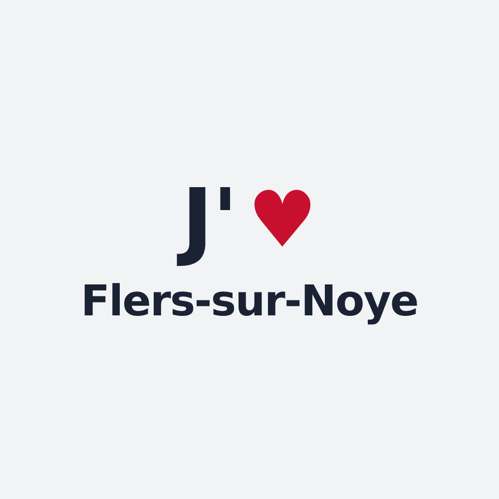 Poster personnalisé Flers-sur-Noye — design J'aime Flers-sur-Noye
