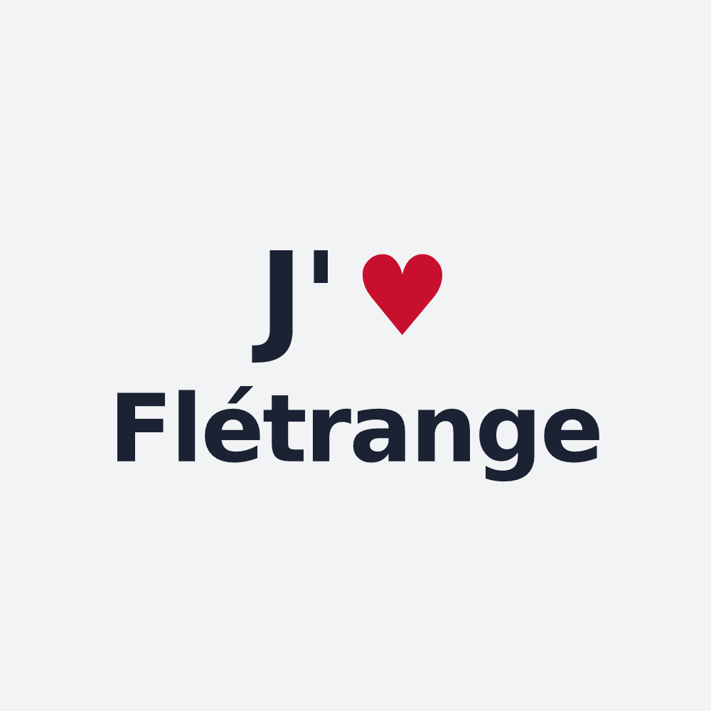 Poster personnalisé Flétrange — design J'aime Flétrange