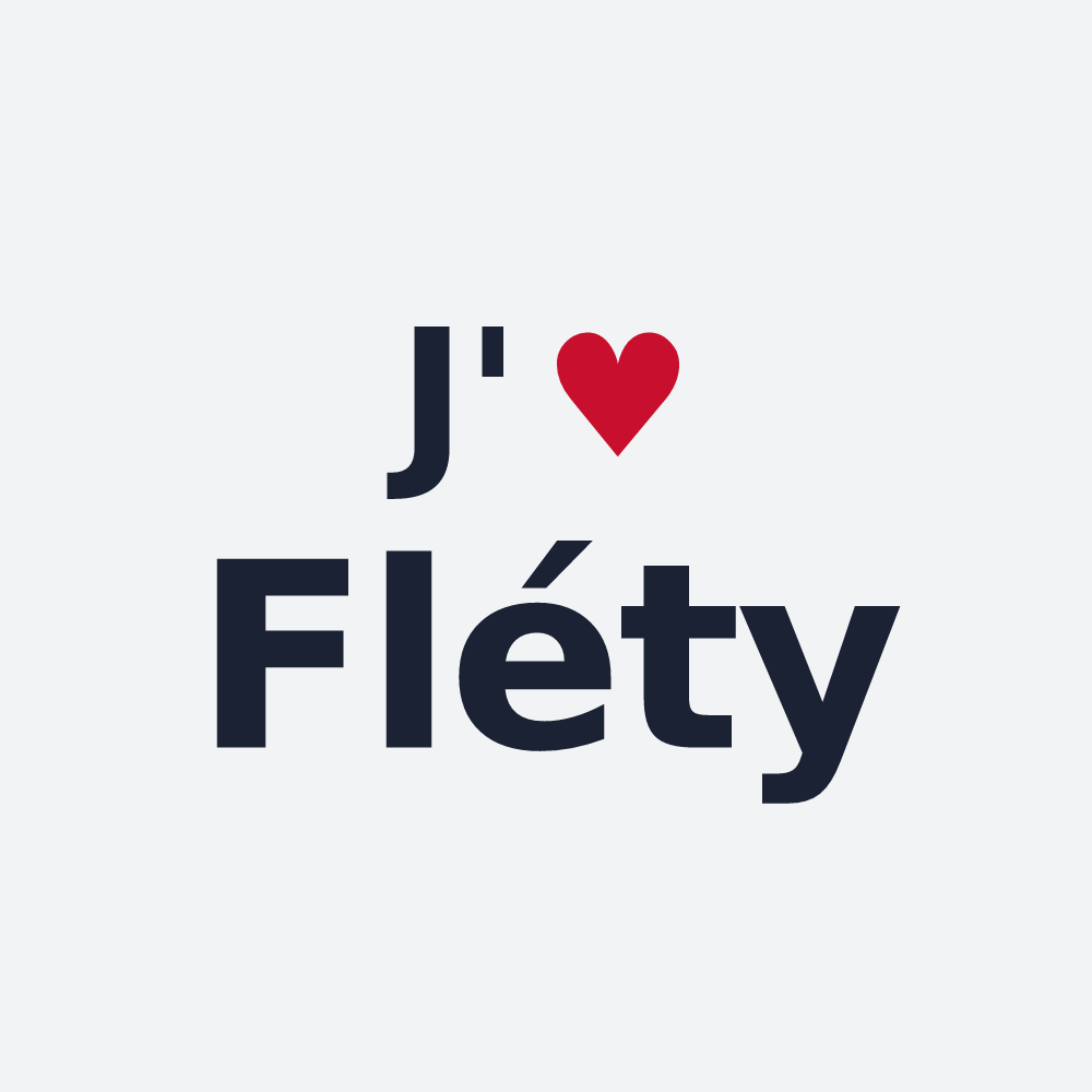 Poster personnalisé Fléty — design J'aime Fléty