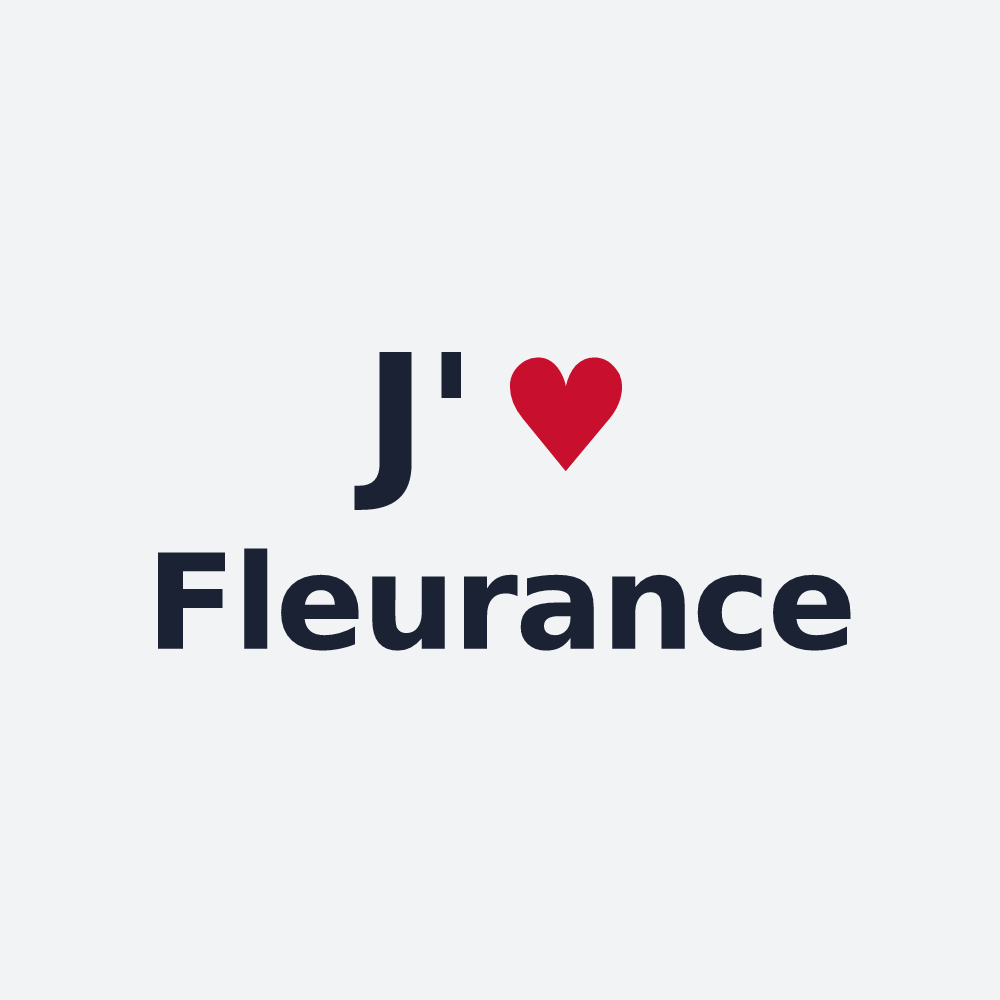 Poster personnalisé Fleurance — design J'aime Fleurance