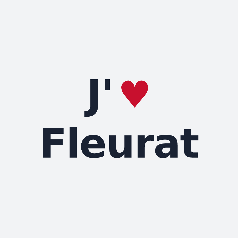 Poster personnalisé Fleurat — design J'aime Fleurat