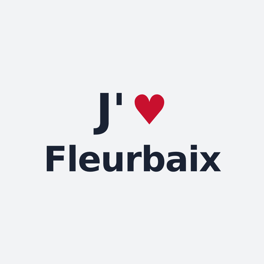 Poster personnalisé Fleurbaix — design « J'aime Fleurbaix » imprimé sur le poster