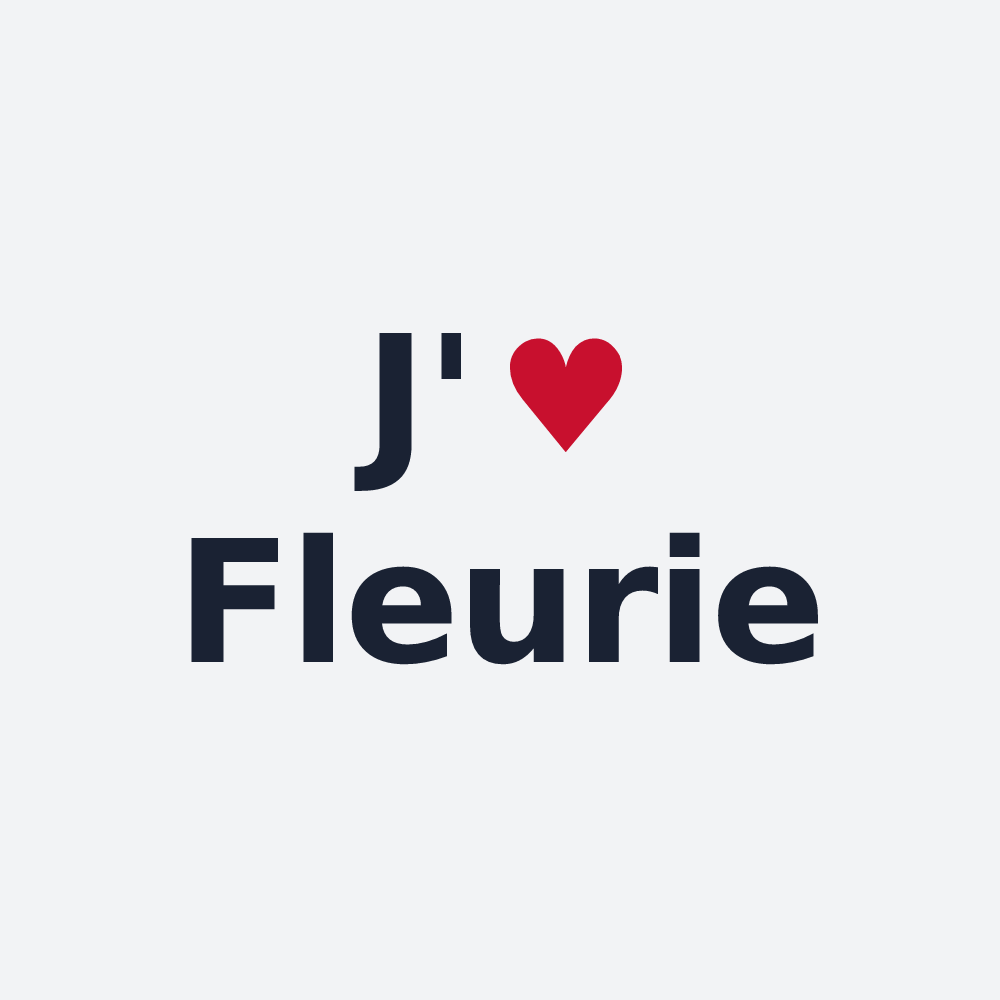 Poster personnalisé Fleurie — design J'aime Fleurie