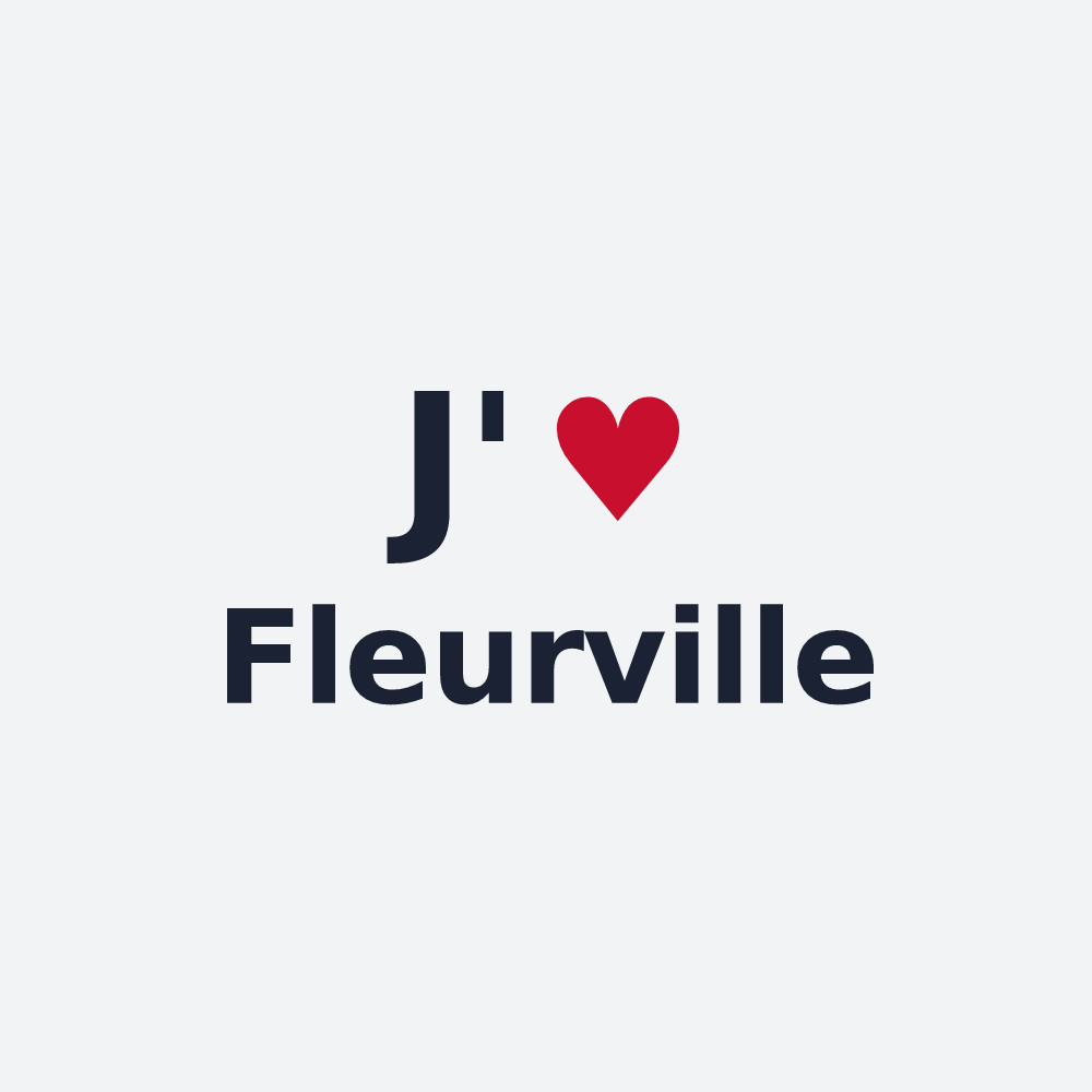 Poster personnalisé Fleurville — design J'aime Fleurville