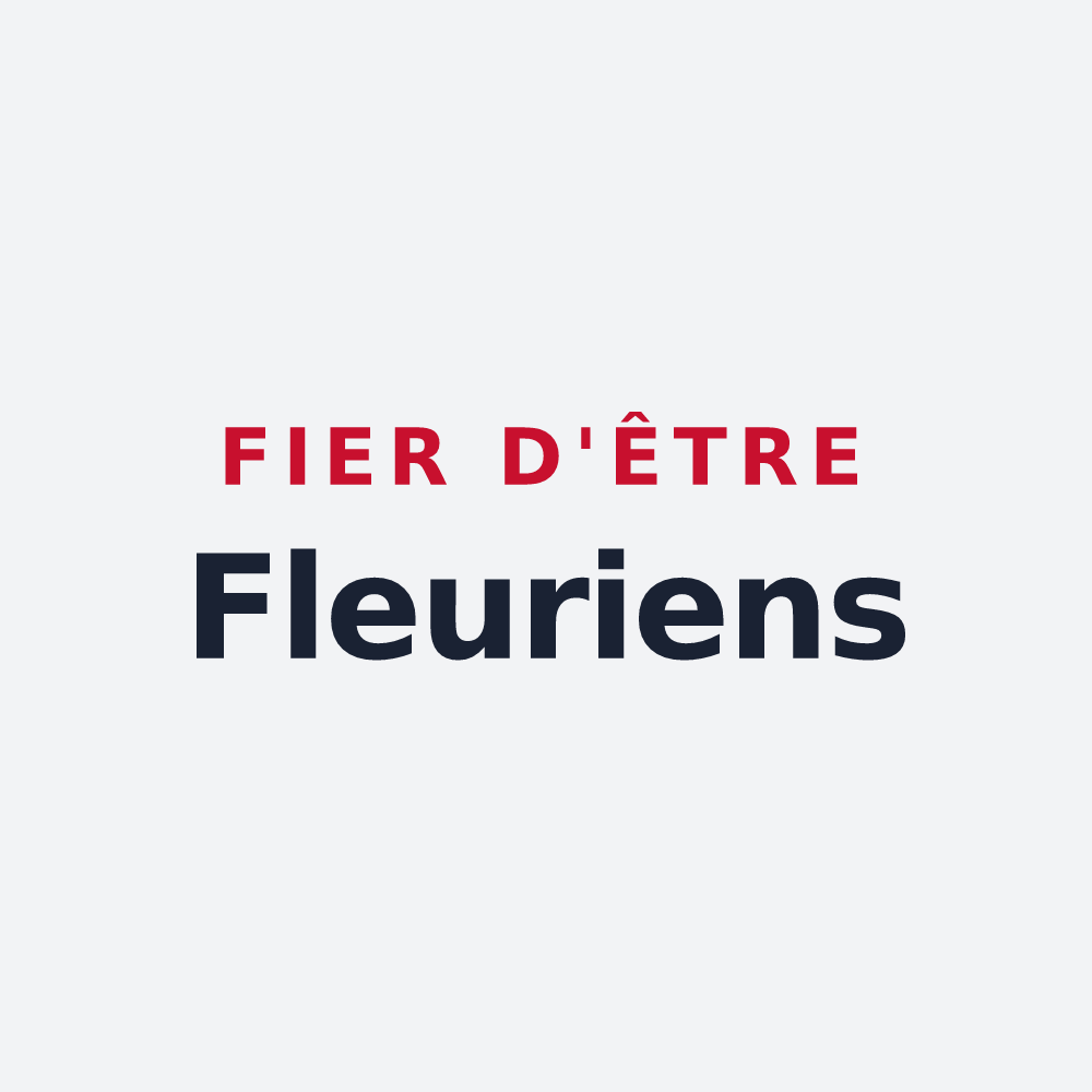 Poster « Fier d'être Fleuriens » — design pour Fleury