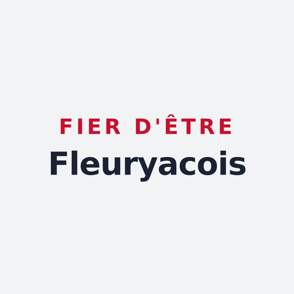 Poster « Fier d'être Fleuryacois » — design pour Fleury