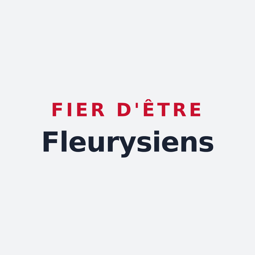 Poster « Fier d'être Fleurysiens » — design pour Fleury-en-Bière