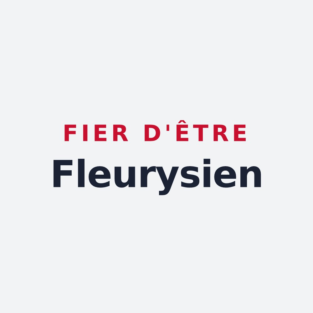 Poster « Fier d'être Fleurysien » — design pour Fleury-la-Forêt