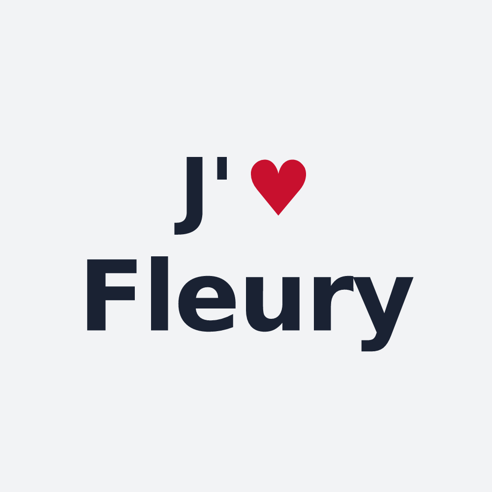 Poster personnalisé Fleury — design J'aime Fleury