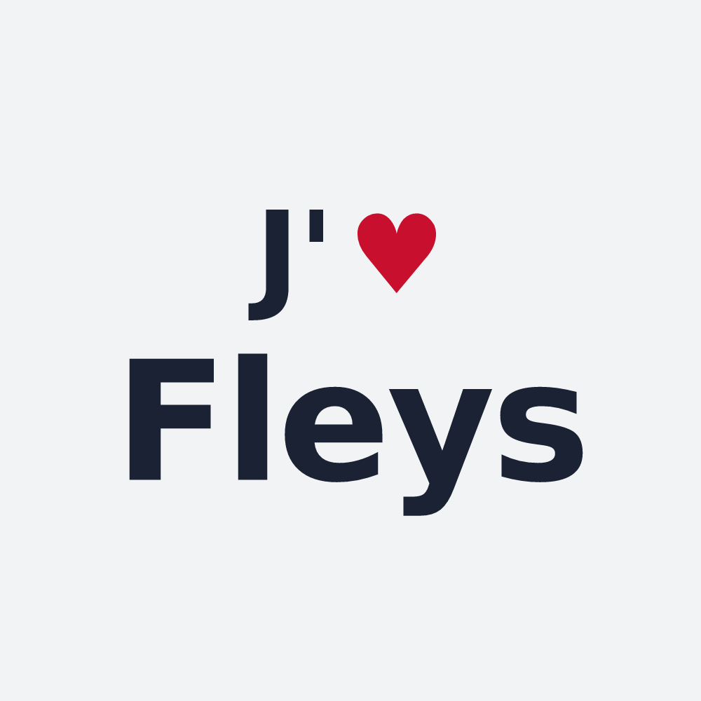 Poster personnalisé Fleys — design J'aime Fleys