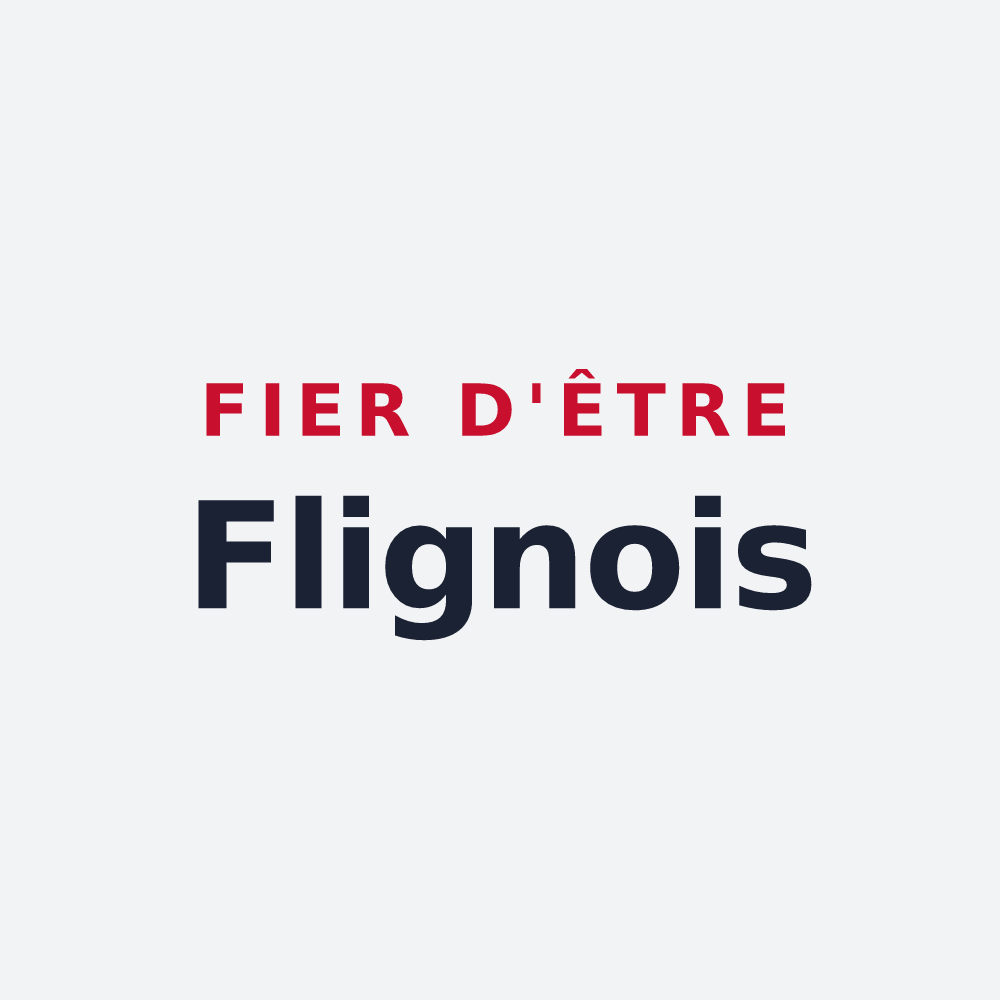 Poster « Fier d'être Flignois » — design pour Fligny