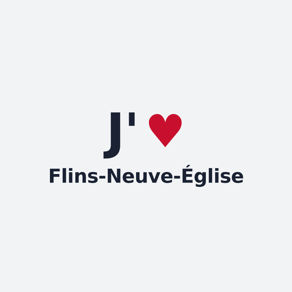 Poster personnalisé Flins-Neuve-Église — design J'aime Flins-Neuve-Église
