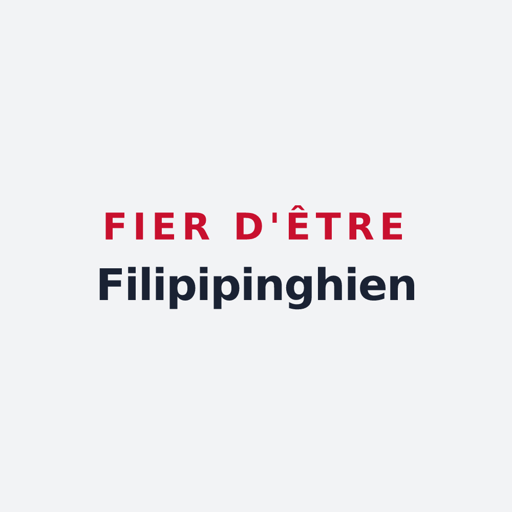 Poster « Fier d'être Filipipinghien » — design pour Flipou