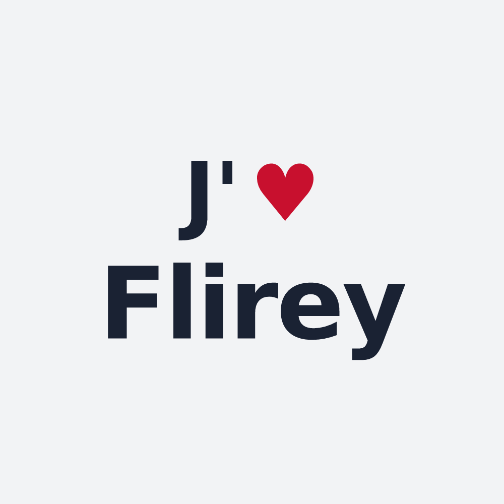 Poster personnalisé Flirey — design J'aime Flirey