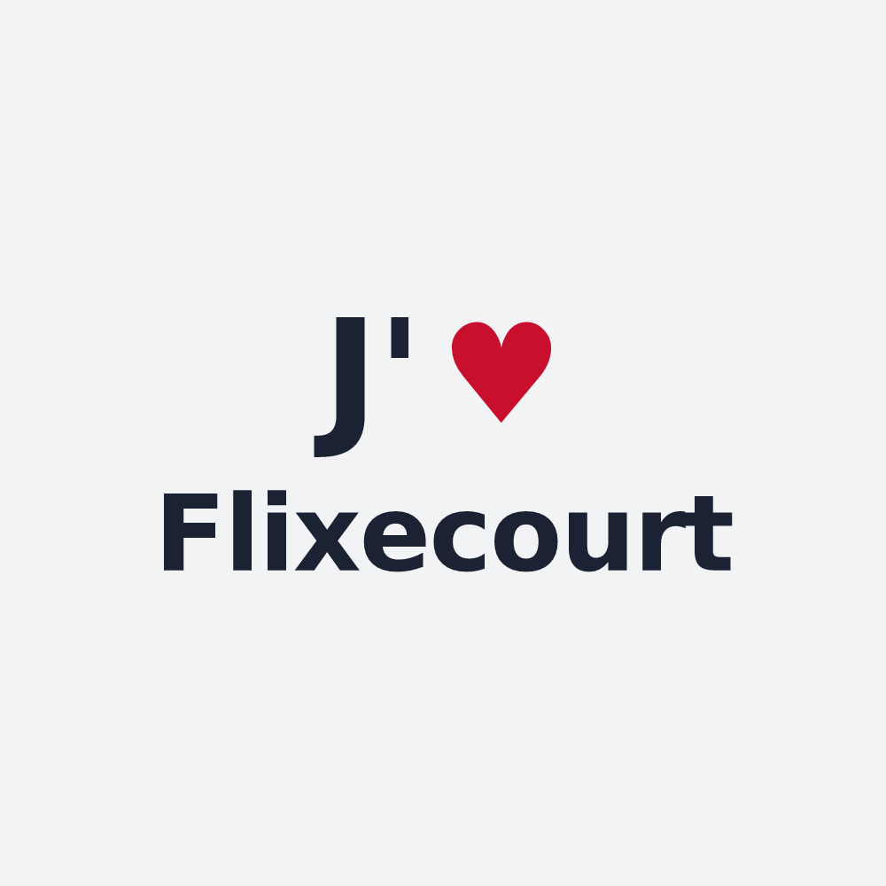 Poster personnalisé Flixecourt — design J'aime Flixecourt