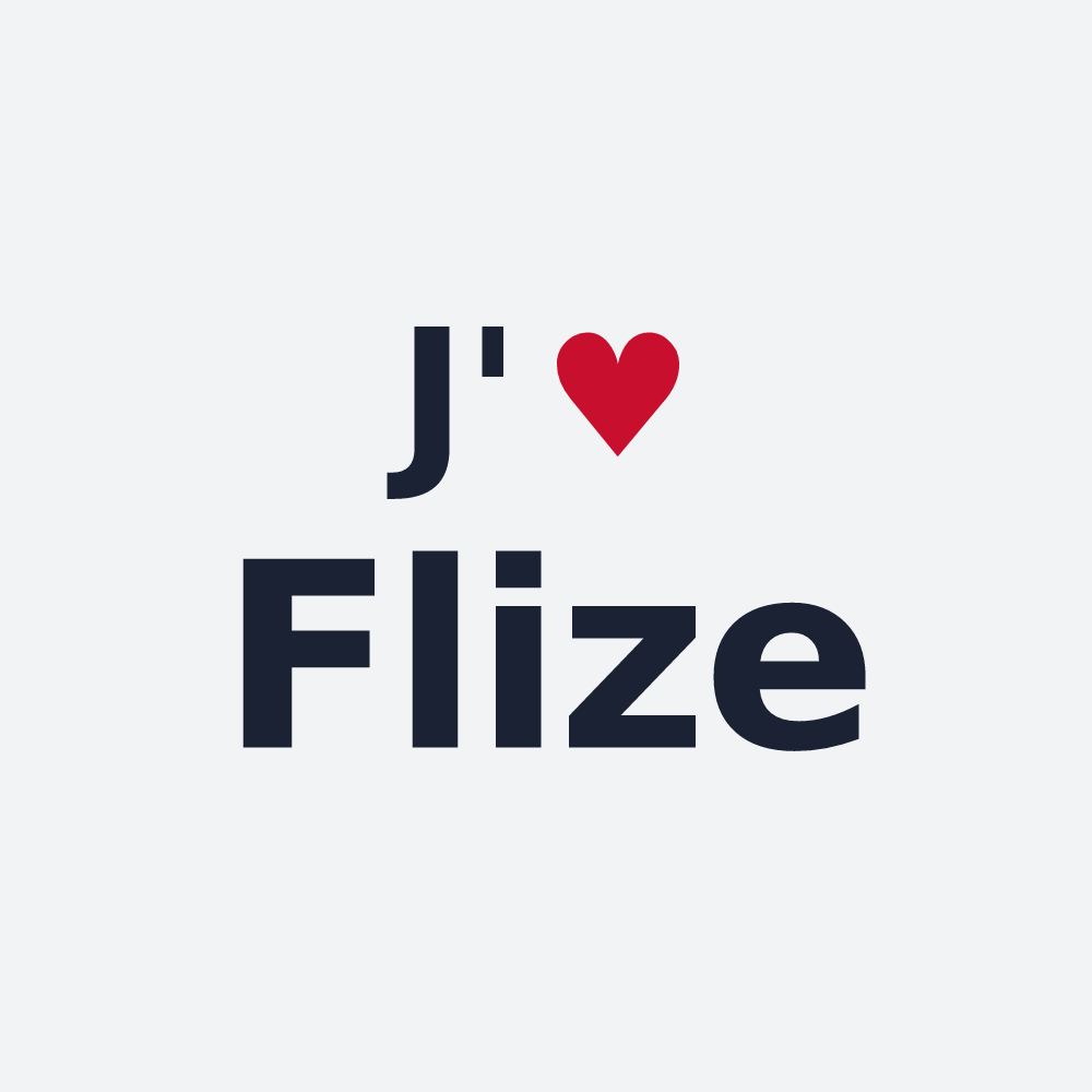 Poster personnalisé Flize — design J'aime Flize