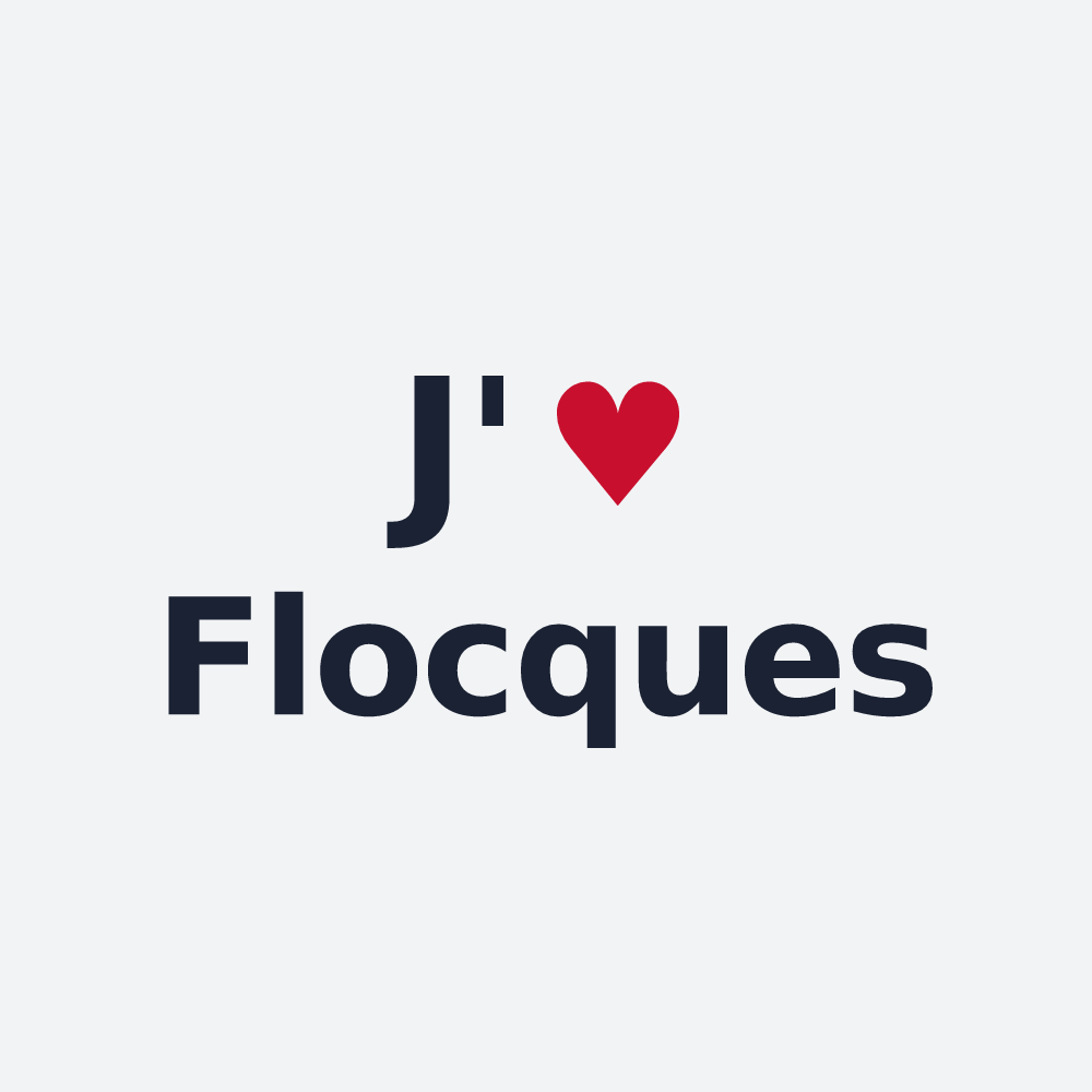 Poster personnalisé Flocques — design J'aime Flocques