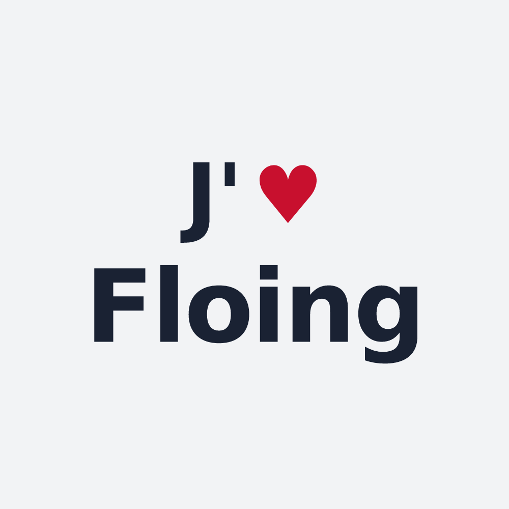 Poster personnalisé Floing — design J'aime Floing