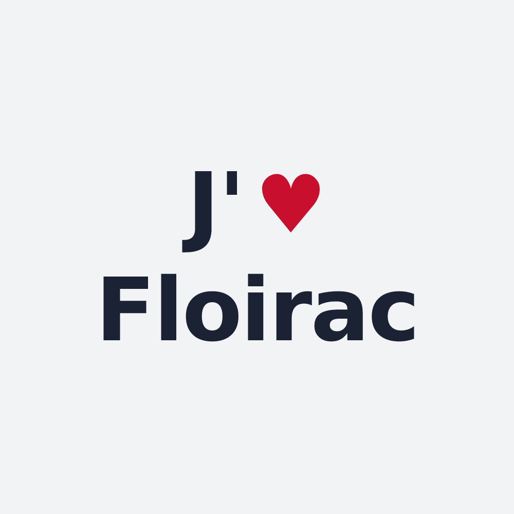 Poster personnalisé Floirac — design J'aime Floirac