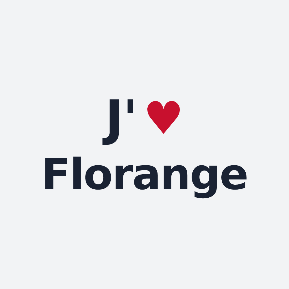 Poster personnalisé Florange — design J'aime Florange