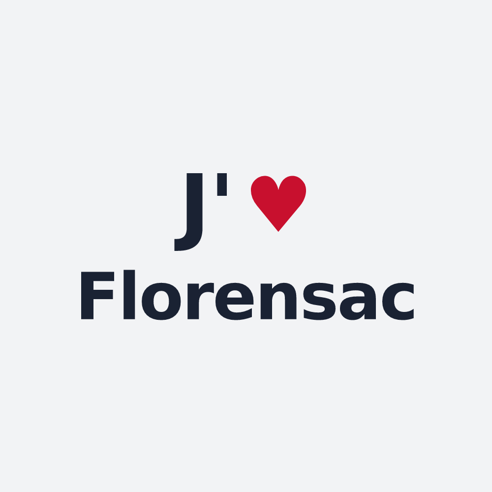 Poster personnalisé Florensac — design J'aime Florensac