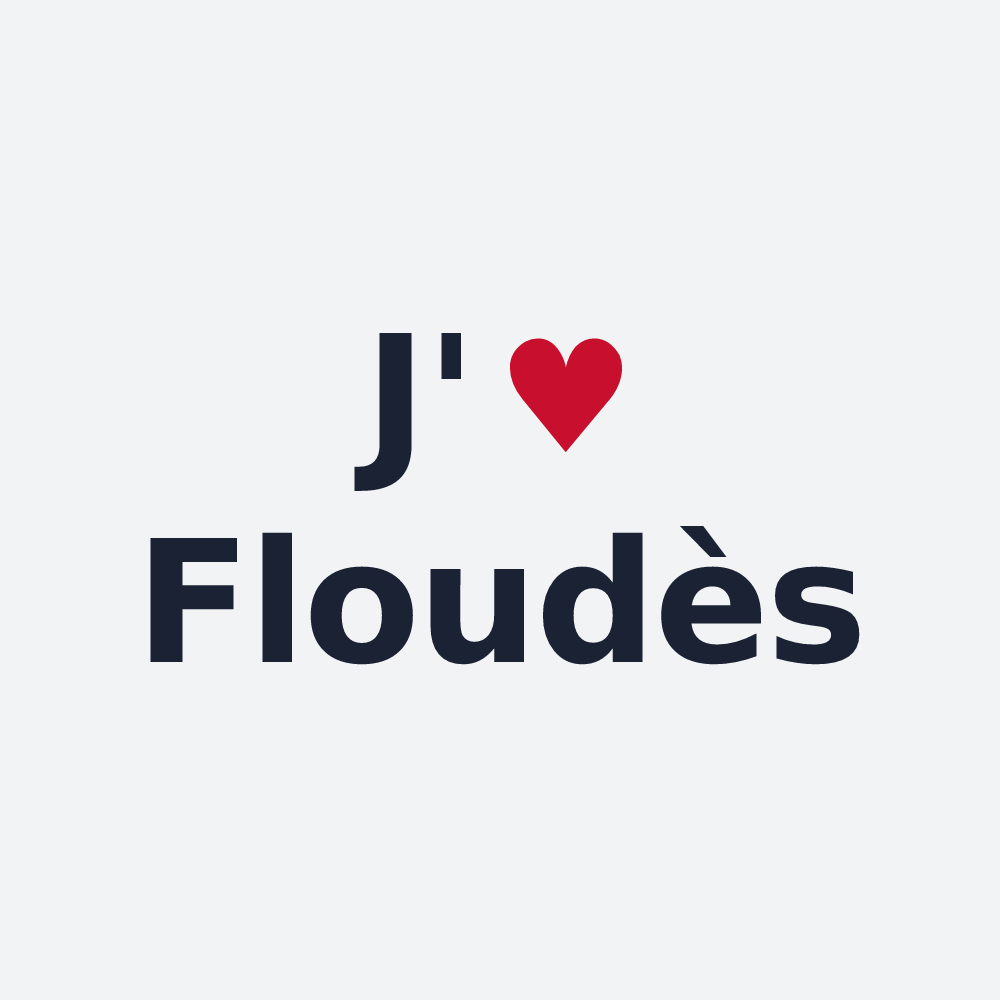 Poster personnalisé Floudès — design J'aime Floudès