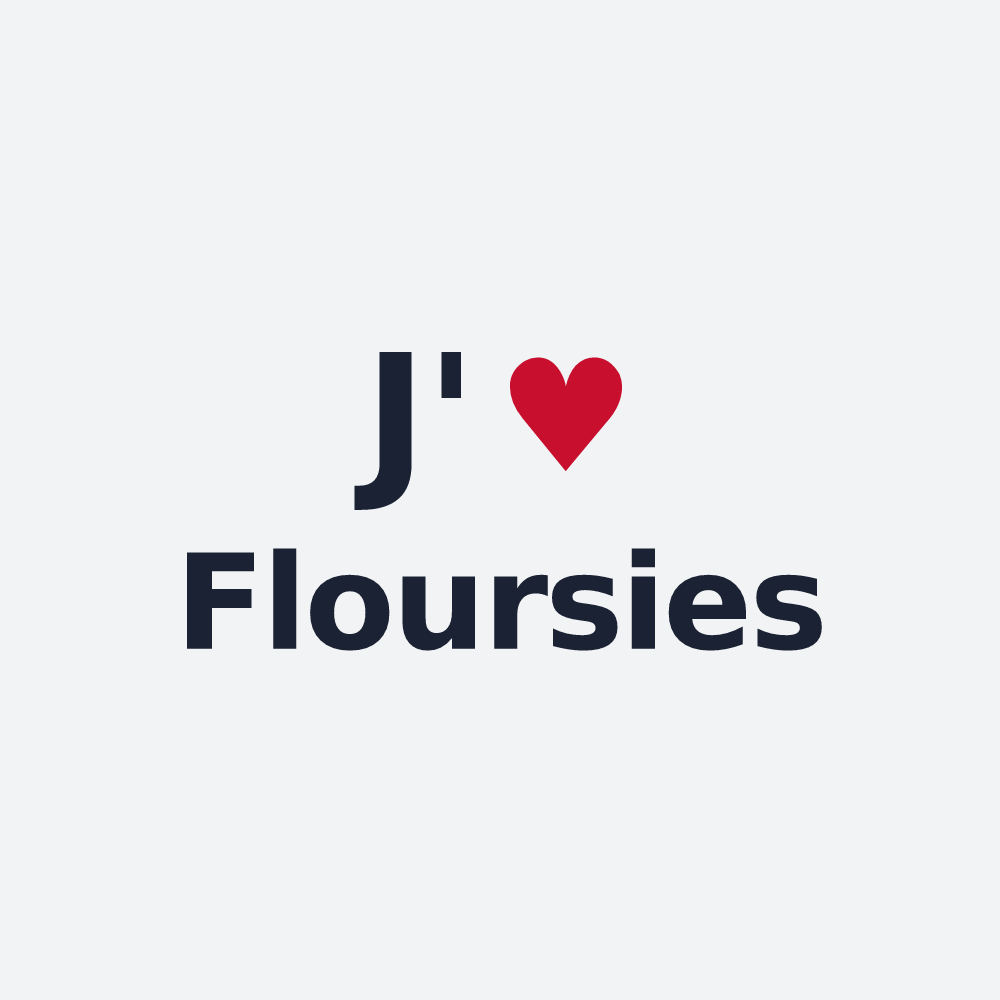 Poster personnalisé Floursies — design « J'aime Floursies » imprimé sur le poster