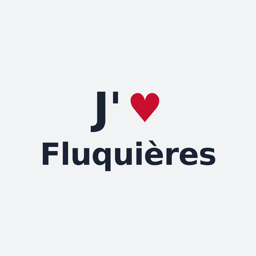 Poster personnalisé Fluquières — design « J'aime Fluquières » imprimé sur le poster