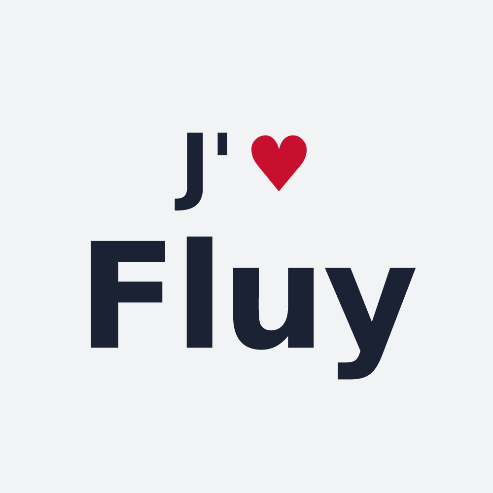 Poster personnalisé Fluy — design J'aime Fluy