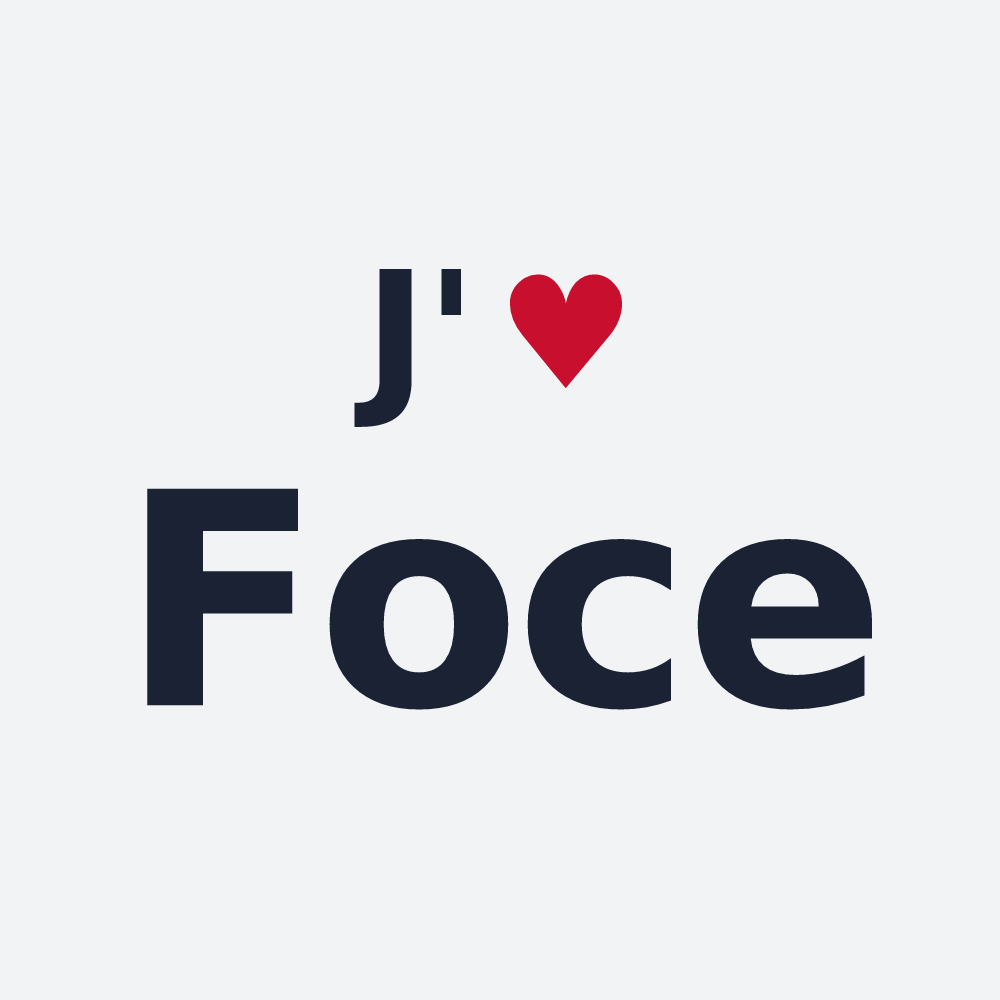 Poster personnalisé Foce — design J'aime Foce