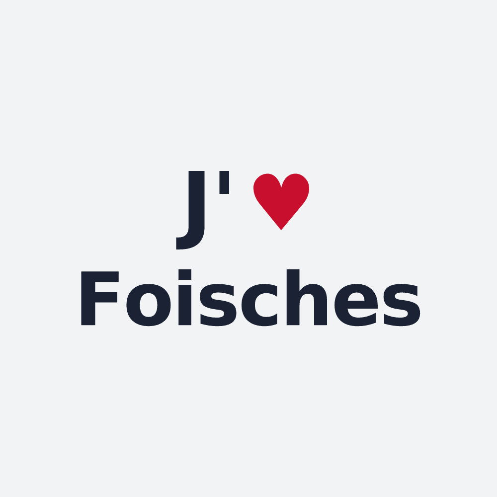 Poster personnalisé Foisches — design J'aime Foisches