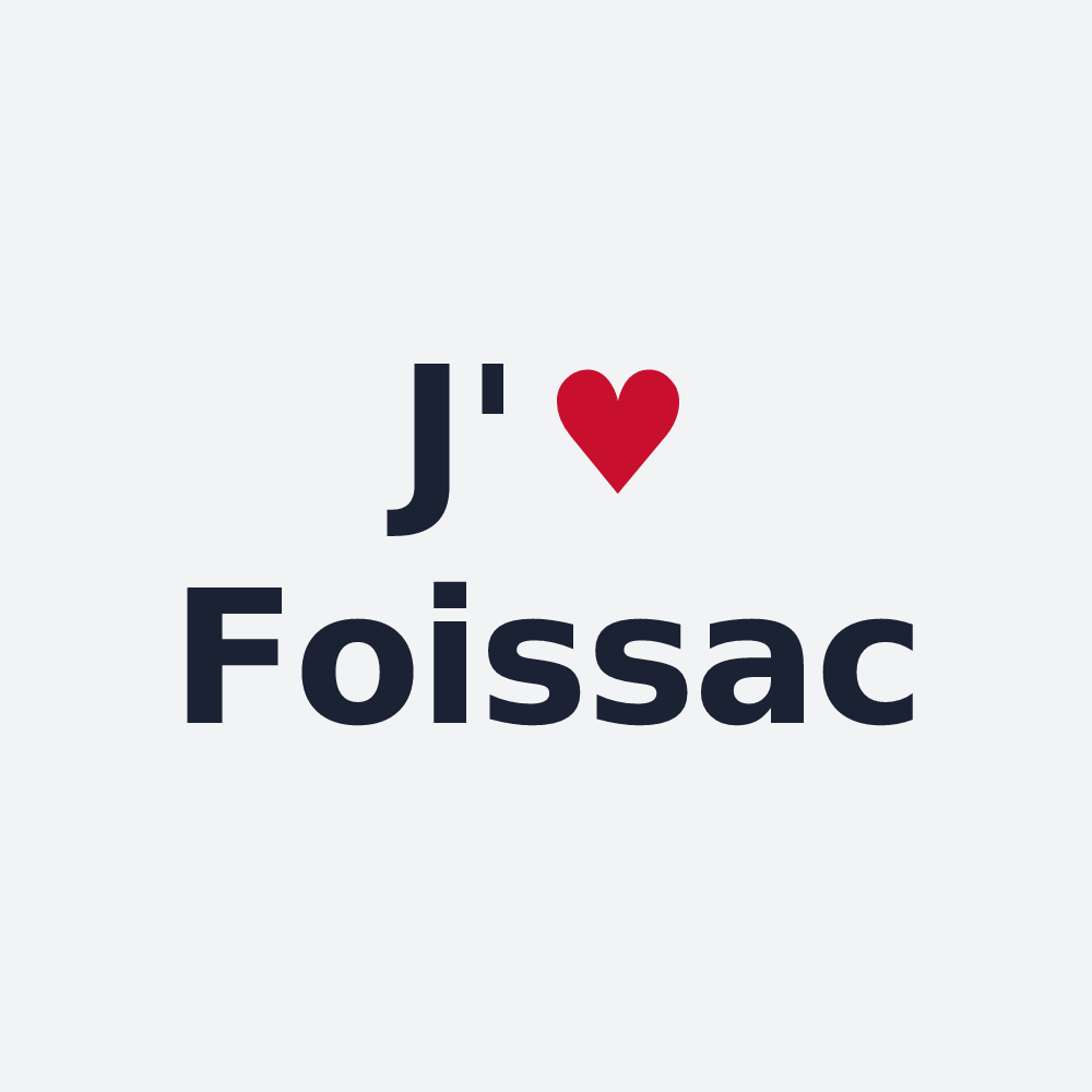 Poster personnalisé Foissac — design J'aime Foissac