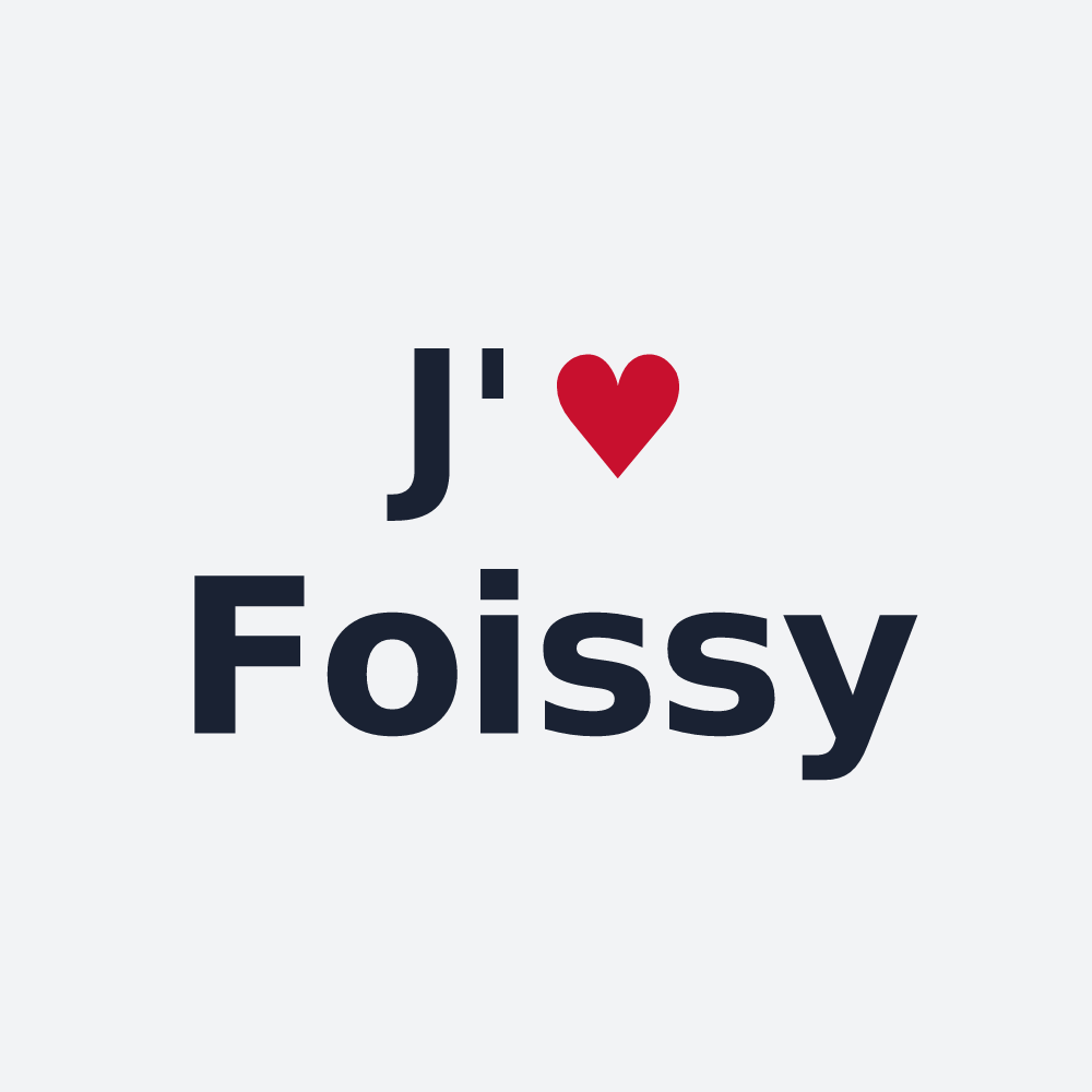 Poster personnalisé Foissy — design J'aime Foissy