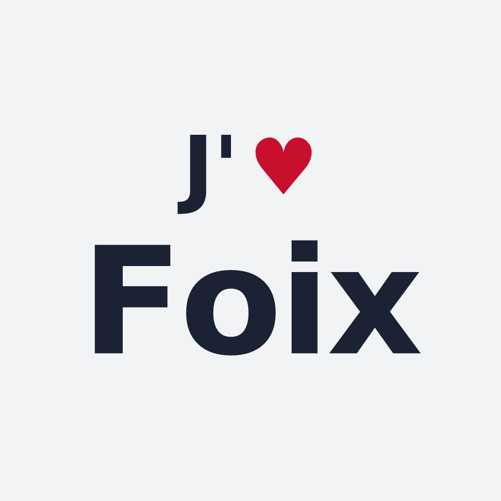 Poster personnalisé Foix — design J'aime Foix