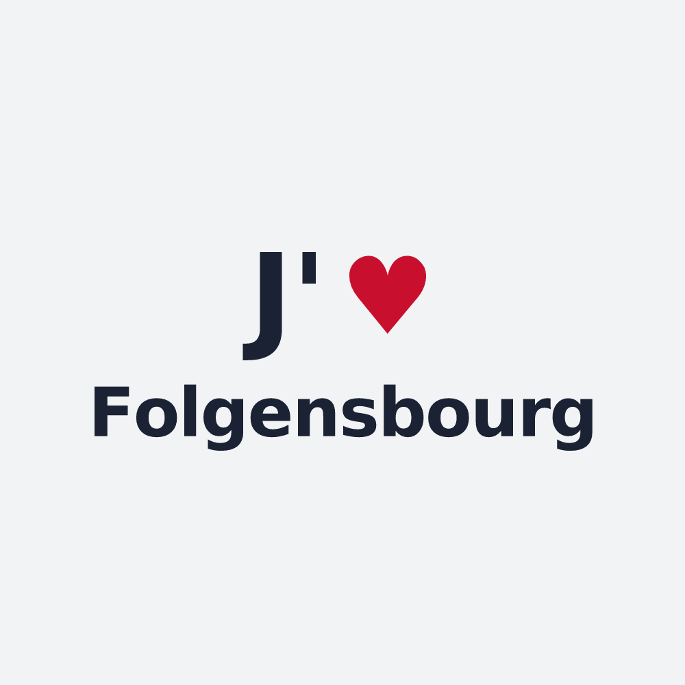 Poster personnalisé Folgensbourg — design J'aime Folgensbourg