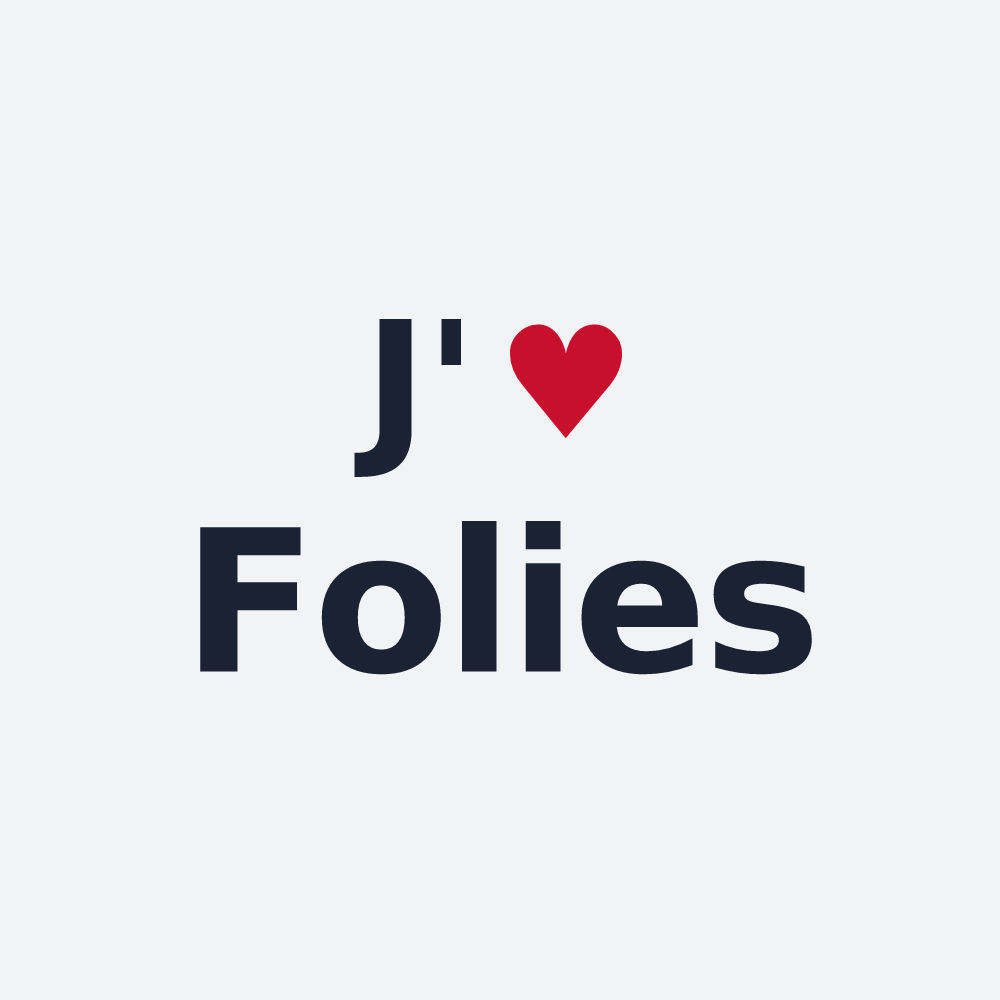 Poster personnalisé Folies — design J'aime Folies