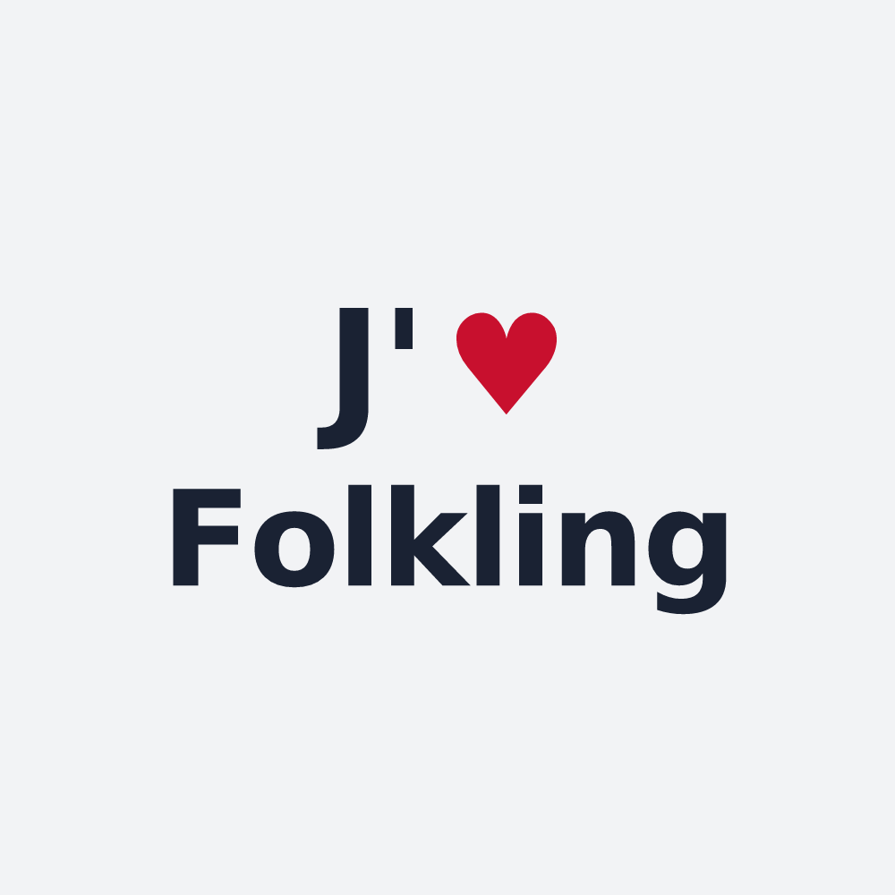 Poster personnalisé Folkling — design J'aime Folkling