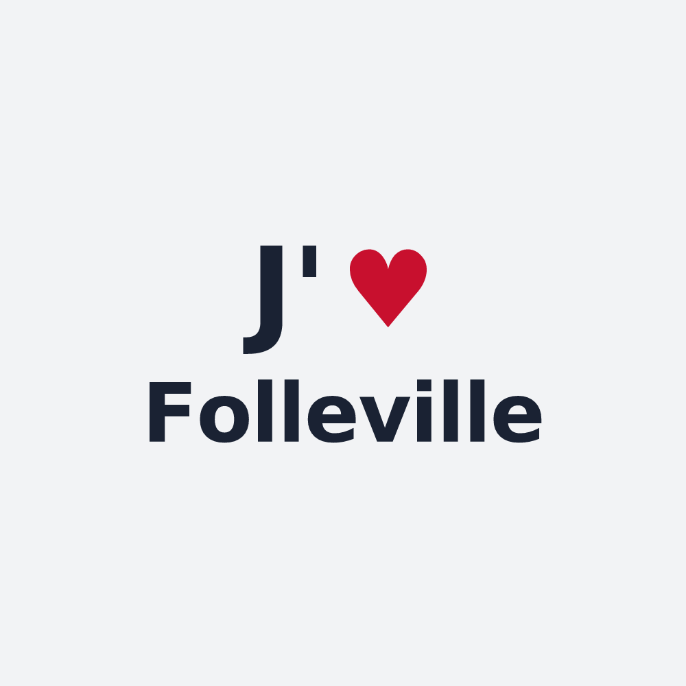 Poster personnalisé Folleville — design J'aime Folleville
