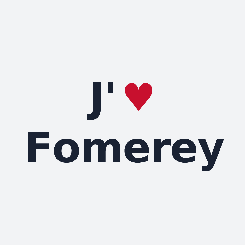 Poster personnalisé Fomerey — design J'aime Fomerey
