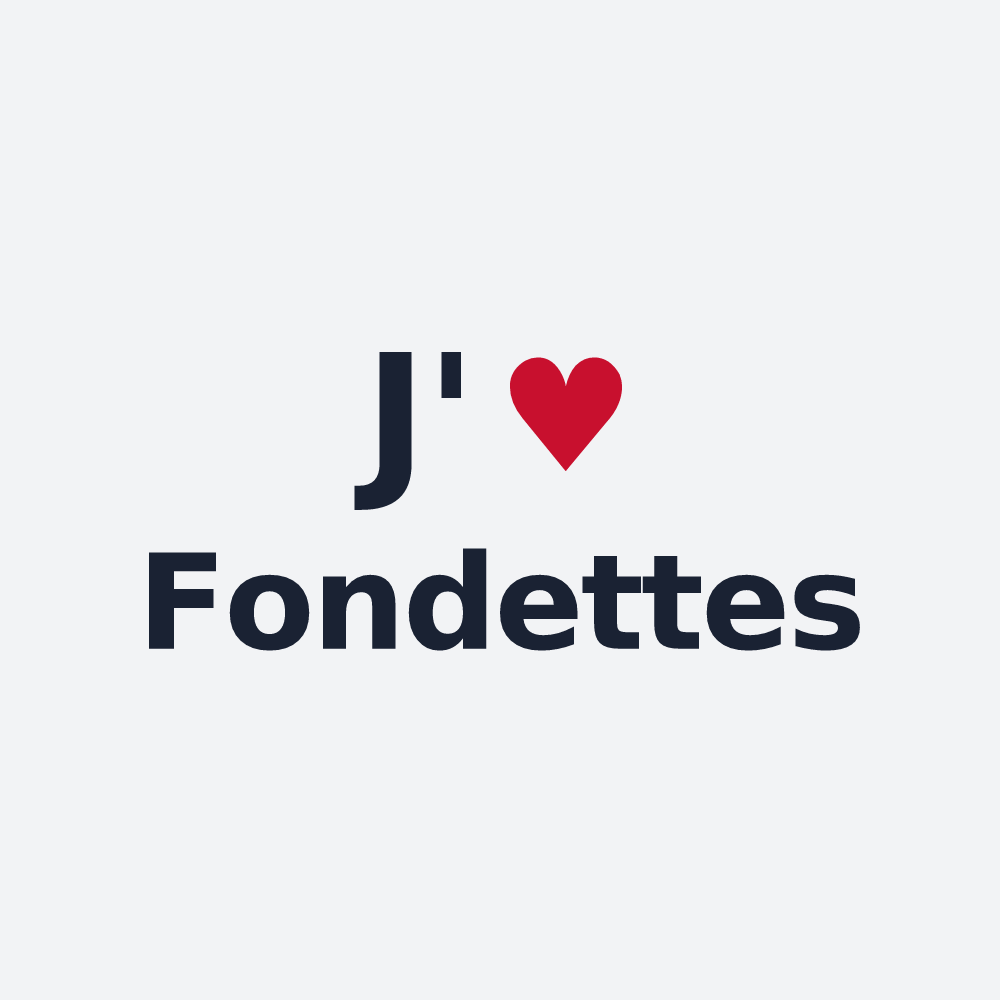 Poster personnalisé Fondettes — design J'aime Fondettes