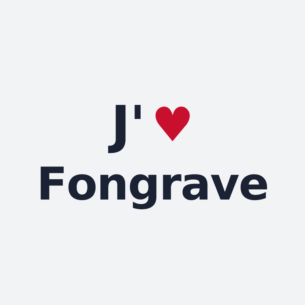 Poster personnalisé Fongrave — design J'aime Fongrave