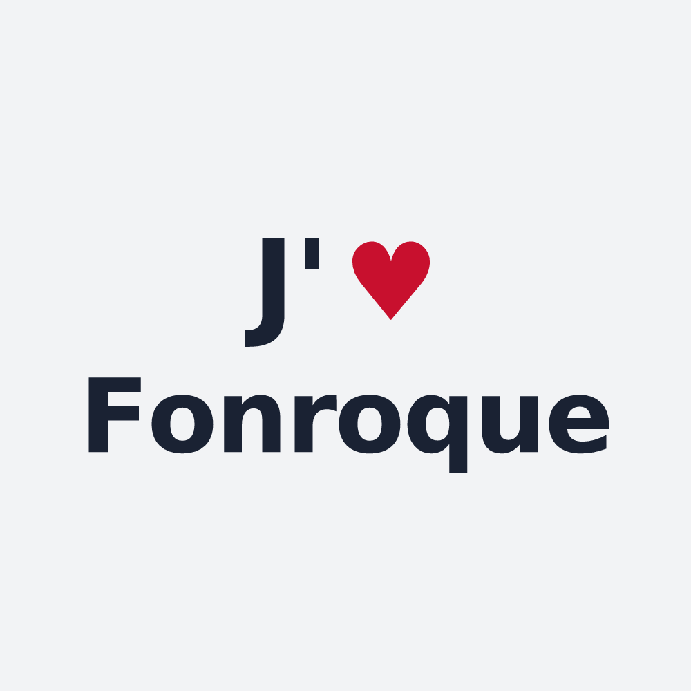 Poster personnalisé Fonroque — design J'aime Fonroque